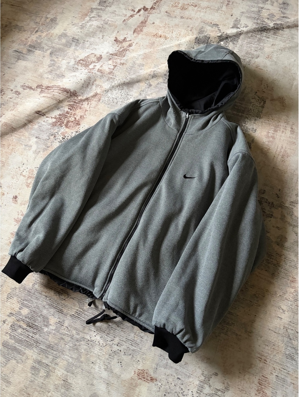 Nike REVERSIBLE jacket grey/black mens large